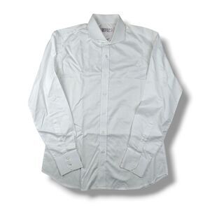 PINKY White Dress Shirt Men's L Chest 44" Slim Cotton Spread Collar